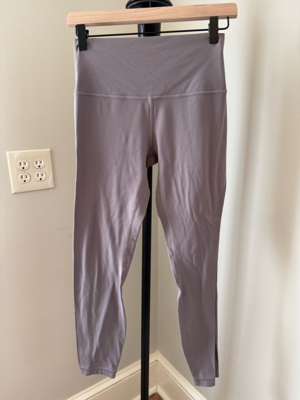lululemon athletica muted lavender-gray high-rise leggings